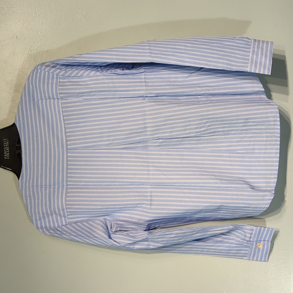 Simple Retro blue striped shirt size xs - Picture 3 of 3